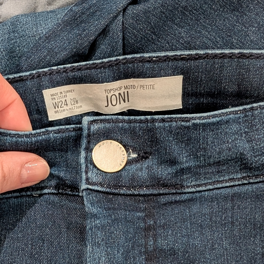 Topshop Joni Skinny Jeans - Dark Blue